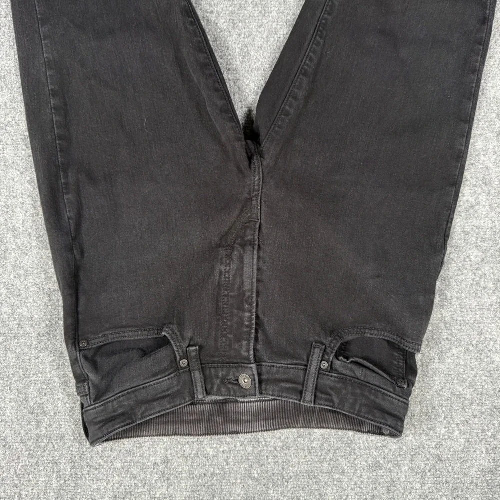 UNIQLO Jeans 27 x 30 Black Wash Slim Fit Straight‎ Leg Pants Waist Stretch Men's